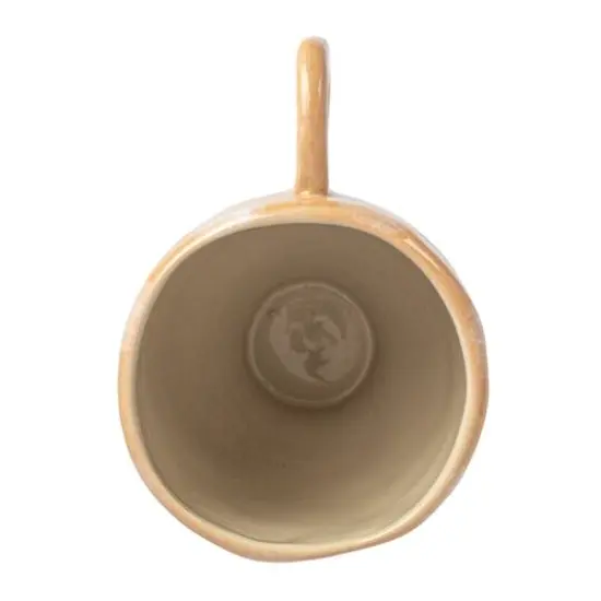 Hello Honey® 14oz. Brown & White Stripe Hand-Painted Stoneware Footed Mug, 4ct. {6}