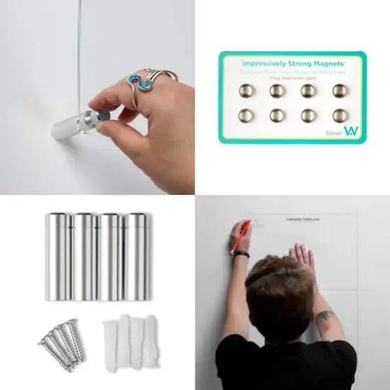 Wexel Art Single Panel Clear Acrylic Floating Wall Frame & Magnets with Silver Hardware {6}