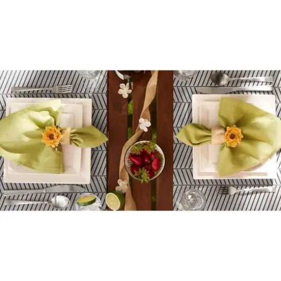 DII&reg; Textured Twill Weave Placemats, 6ct. Mineral Gray {7}