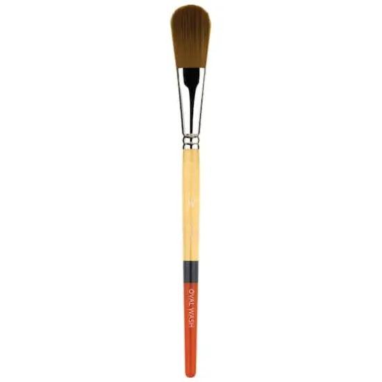 Princeton&trade; Snap!&trade; Series 9650 Gold Taklon Short Handle Oval Wash Brush {1}