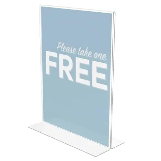 Deflecto&reg; Classic Image&reg; Clear Stand-Up Sign Holder, Portrait, Pack of 2 {3}