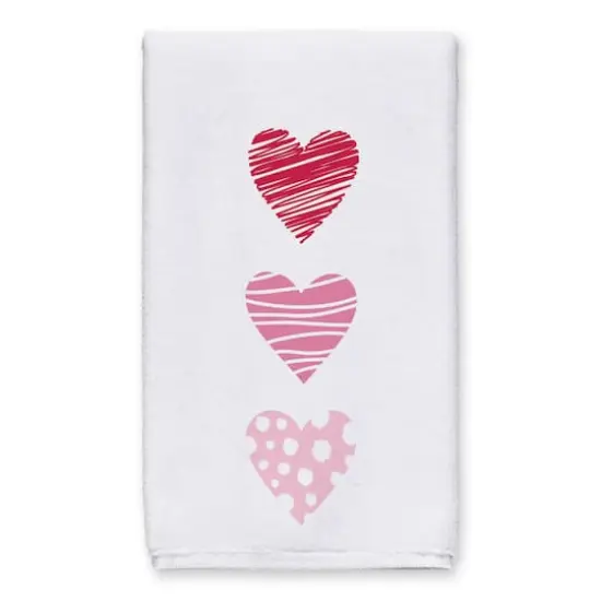 Pink & Red Hearts Tea Towel Set {3}