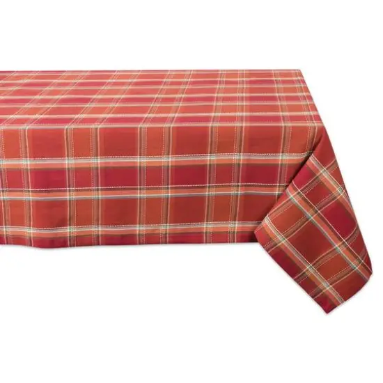 DII&reg; 84" Autumn Spice Plaid Tablecloth {1}