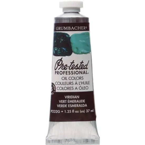 Grumbacher&reg; Pre-Tested Professional&reg; Oil Color Paint, 37mL Viridian {1}
