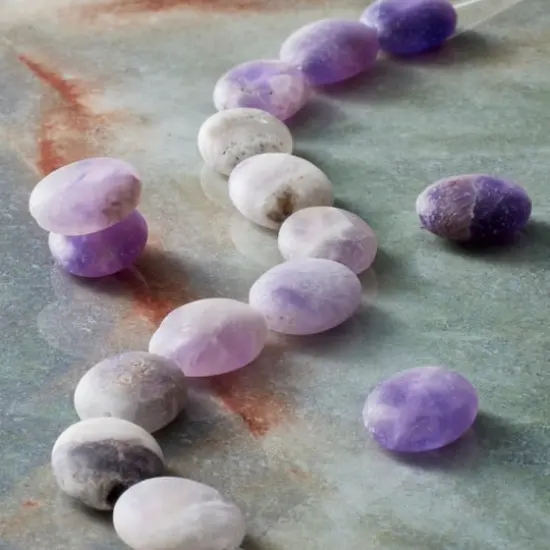 Matte Amethyst Oval Beads, 12mm by Bead Landing&trade; {3}
