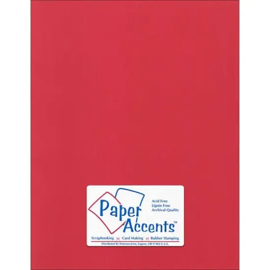 PA Paper™ Accents 8.5" x 11" 80lb. Canvas Cardstock Paper, 25 Sheets Red Cherry {1}