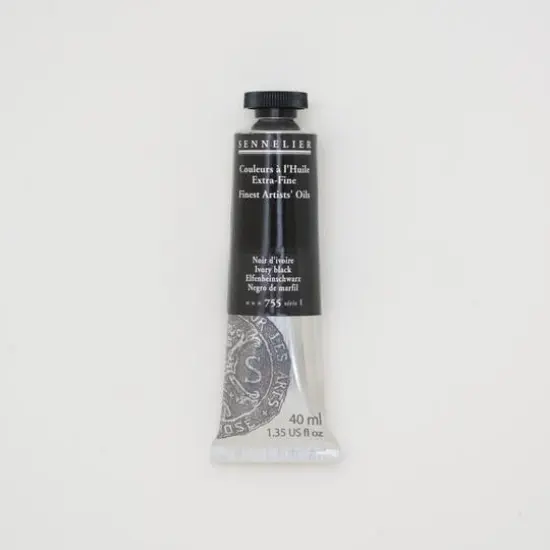 Sennelier Artists' Oil Color, 40mL 755 Ivory Black S1 {1}