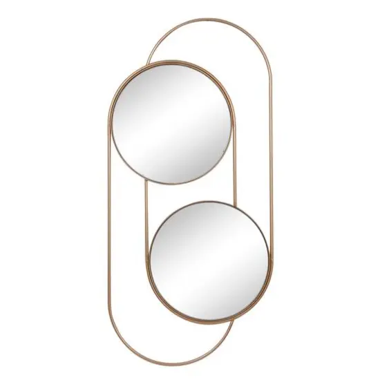 43" Gold Contemporary Metal Wall Mirror {1}
