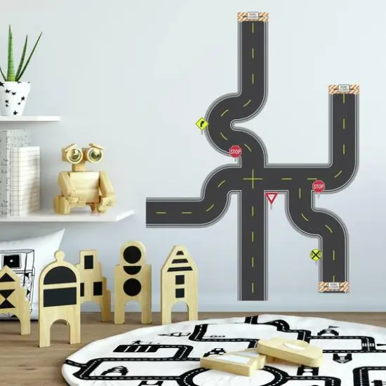 RoomMates Build-A-Road Peel & Stick Wall Decals {4}
