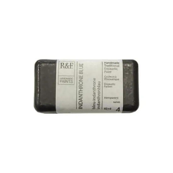 R&F&reg; Encaustic Paint Cake, 40mL Indanthrone Blue {1}