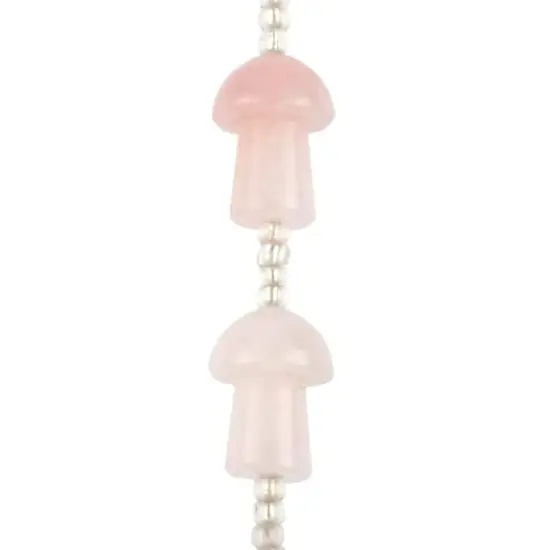 Dyed Rose Quartz Mushroom Beads, 20mm by Bead Landing&trade; {1}