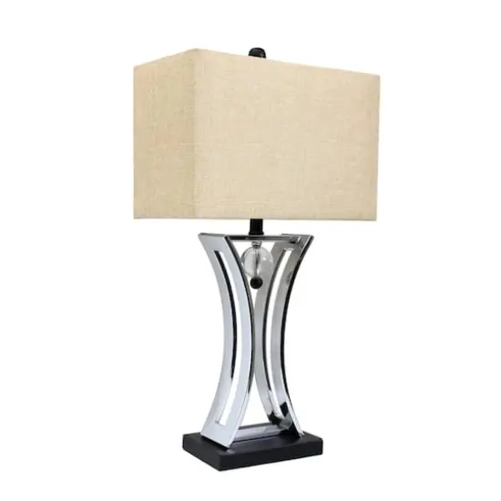Elegant Designs 27.5" Chrome Executive Business Table Lamp {1}