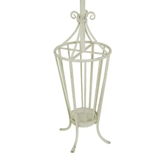 White Metal Farmhouse Coat Rack 72" x 15" x 15" {4}