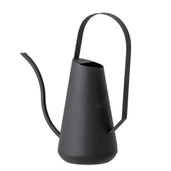 Hello Honey&reg; 12" Black Metal Watering Can {5}