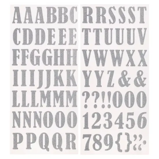 Silver Glitter Large Alphabet Stickers by Recollections&trade; {4}