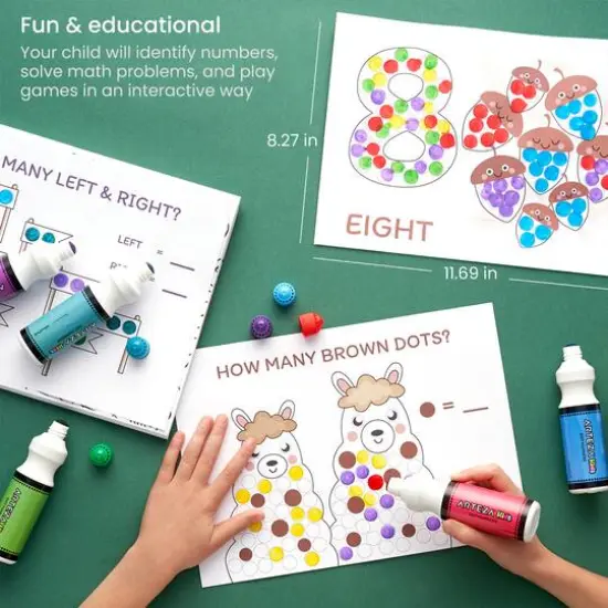 Arteza&reg; Kids Dot Markers 75ml, Activities Dot Marker Book, 7 Pieces {6}
