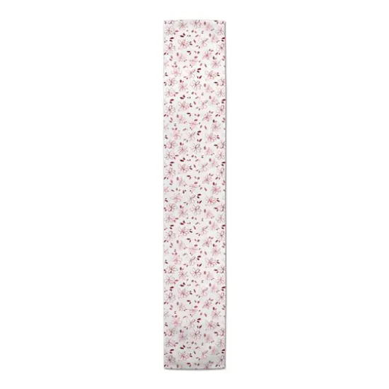 Floral Pattern Indoor/Outdoor Table Runner Red {1}