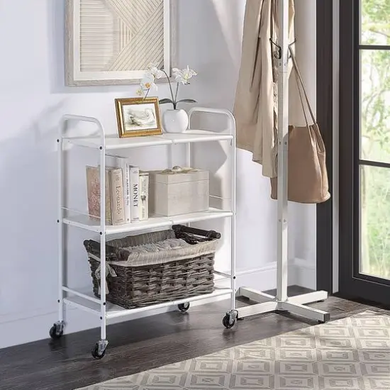 SunnyPoint 3-Tier Storage Cart White {5}