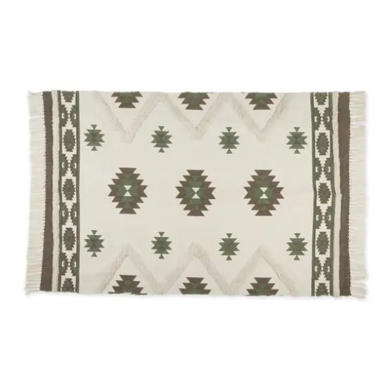 DII&reg; Southwestern Textured Hand-Loomed Shag Rug Brown/Green {1}