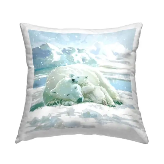 Stupell Industries Cuddling Polar Bears Pillow {1}