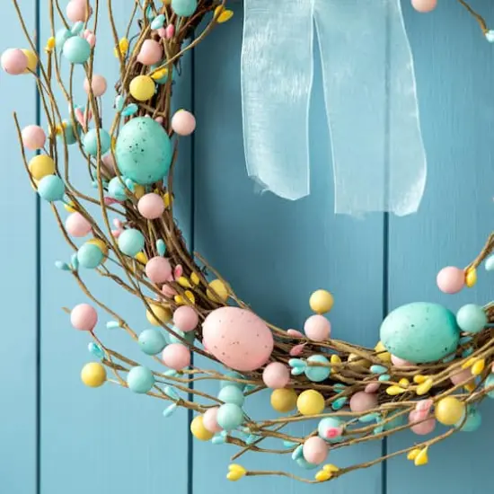 Glitzhome&reg; 24.5" Easter Bunny Wreath {5}