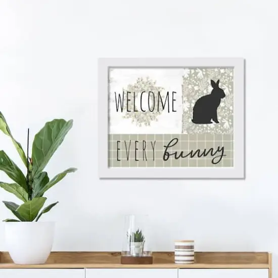 Every Bunny Collage 3 11" x 14" White Framed Print Under Plexiglass {4}