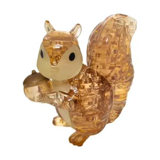 3D Crystal Puzzle - Squirrel (Brown): 55 Pcs {1}