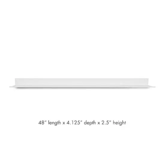 Hangz&trade; White No Stud 4" Depth Floating Shelf {6}