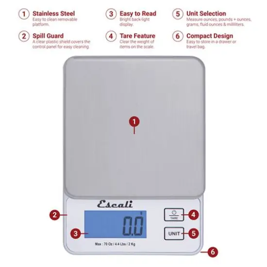 Escali Vera Precision Compact Digital Scale {5}