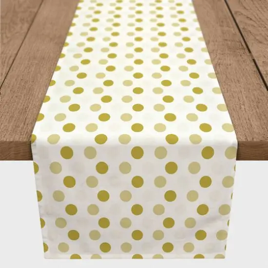 Gold Polka Dot Outdoor Table Runner {3}