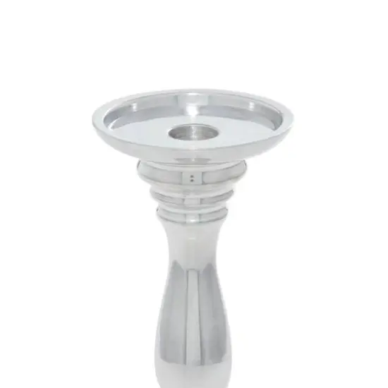 Silver Aluminum Traditional Pillar Candle Holder {7}