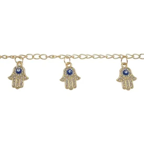 Gold Metal Hamsa Hand Beads, 14mm by Bead Landing&trade; {1}