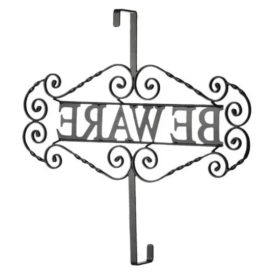 16" Halloween Beware Wreath Hanger {6}