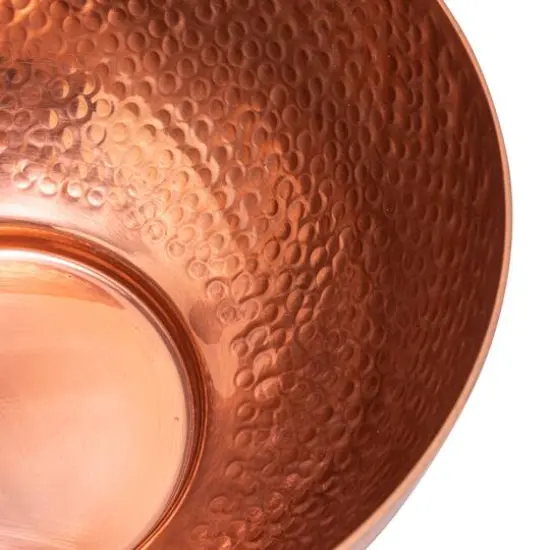 Hello Honey&reg; Copper Finish Round Hammered Metal Bowl Set {5}