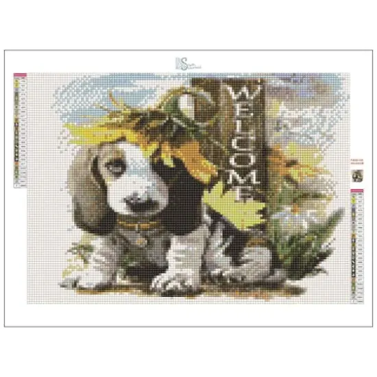 Sparkly Selections Welcome Puppy Diamond Painting Kit, Square Diamonds {3}