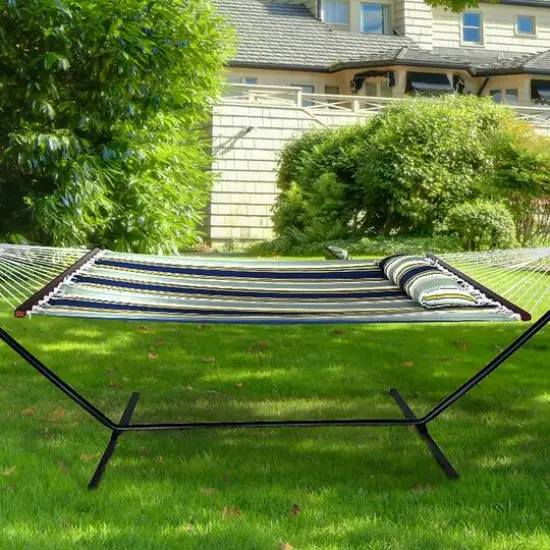 Sorbus Hammock with Spreader Bars & Frame Blue {5}