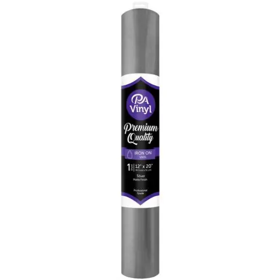 PA Vinyl Matte Iron On Vinyl Silver {1}