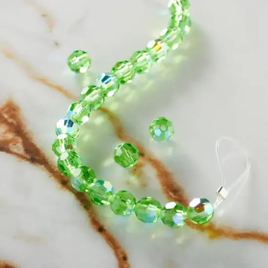 Preciosa Glass Crystal Round Beads, 6mm by Bead Landing&trade; Peridot AB {3}