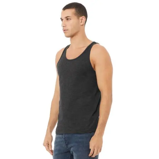 BELLA+CANVAS&reg; Dark Gray Heather Adult Unisex Jersey Tank {4}