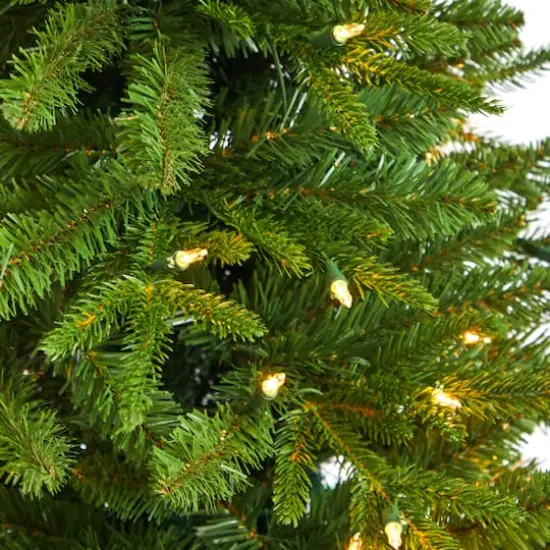 3ft. Pre-Lit Finland Fir Artificial Christmas Tree in Decorative Planter, Warm White Lights {5}