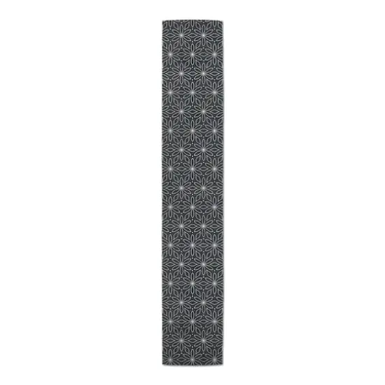 Monochromatic Flowers 16" x 90" Cotton Twill Runner {4}