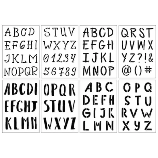 Alphabet Casual Stencils, 7" x 10" by Craft Smart&reg; {1}