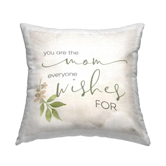 Stupell Industries Mother's Day Floral Phrase Outdoor Printed Pillow {1}