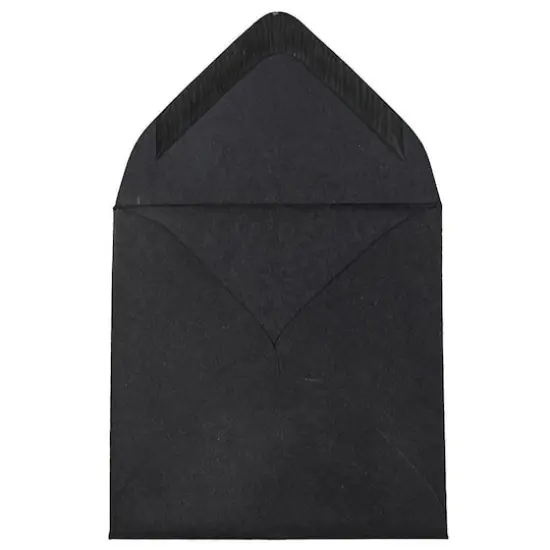 JAM Paper 3.125" x 3.125" Black Linen Square Invitation Envelopes, 50ct. {3}