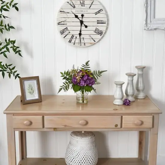 14&rdquo; Hydrangea & Berry Arrangement in Glass Vase {3}