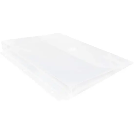 JAM Paper 9.5" x 11.5" Hook & Loop Closure 3-Hole Punch Plastic Envelopes, 12ct. Clear {4}