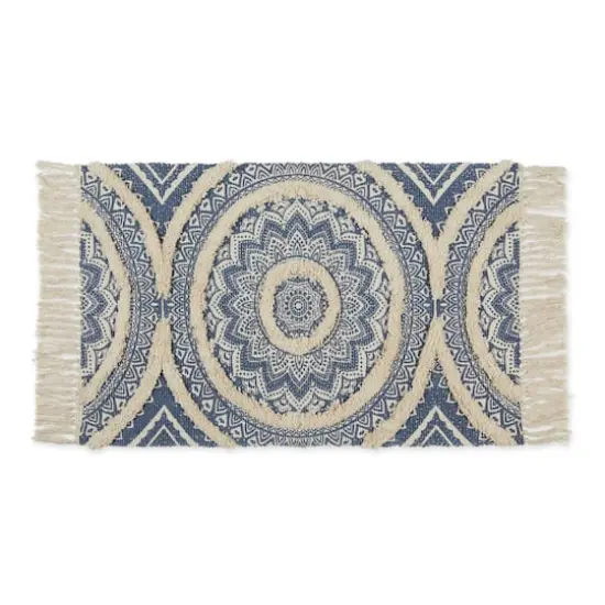 DII&reg; Printed Natural Hand-Loomed Shag Rug, 2ft. x 3ft. French Blue {1}