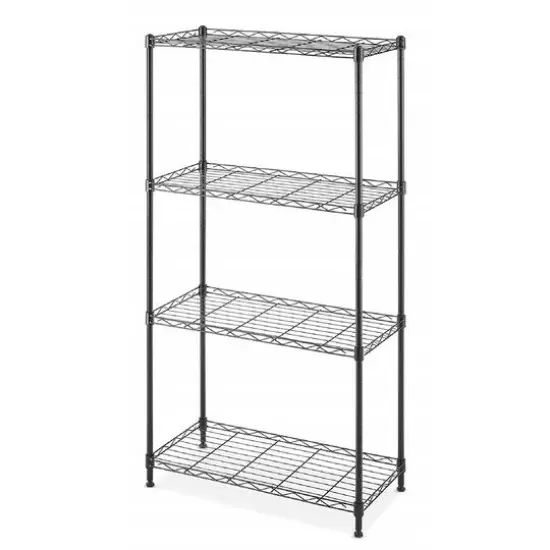 Whitmor Supreme Black 4-Tier Shelves {1}