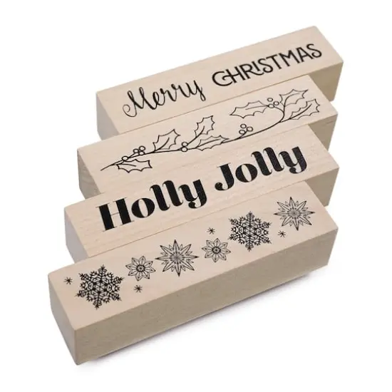 Holly Jolly Wood Stamp Set by Recollections&trade; {3}