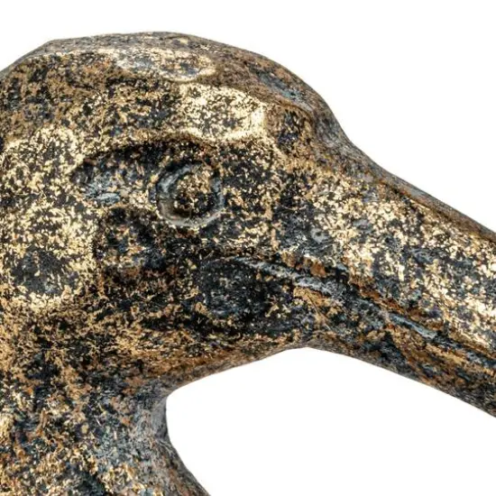 Hello Honey&reg; 10" Distressed Gold Decorative Bird Taper Holder {6}